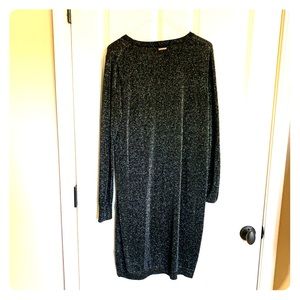 MICHAEL Kors Metallic Long Sleeve Sweater Dress